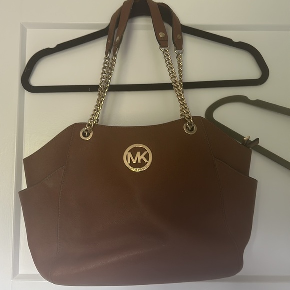 Michael Kors brown with gold hardware large purse and wristlet! - Picture 2 of 13